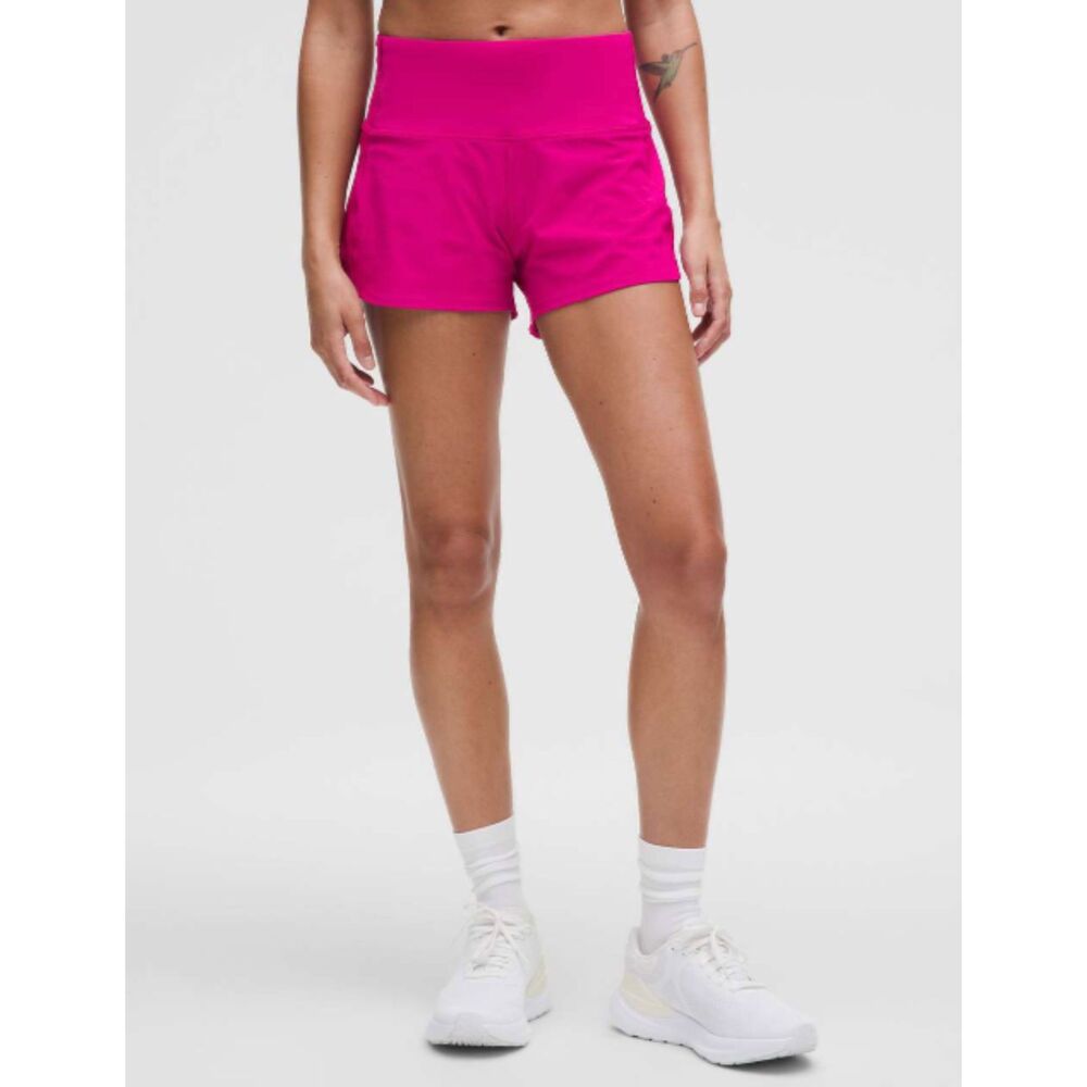 Lululemon Speed Up High Rise Lined Shorts 4" Ripened Raspberry Sz 6
